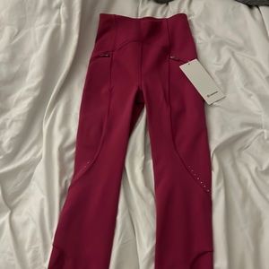 NEW LULU LEMON PINK LEGGINGS SIZE 2